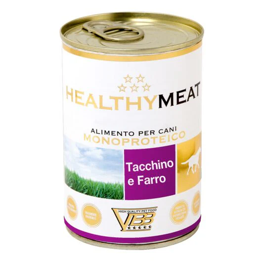 Healthymeat Tacchino con Farro (su kalakutiena ir spelta) paštetas šunims 6x400g