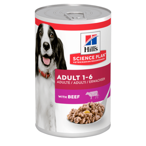 Hill's Sience Plan Adult Konservai Šunims Su Jautiena 6x370g