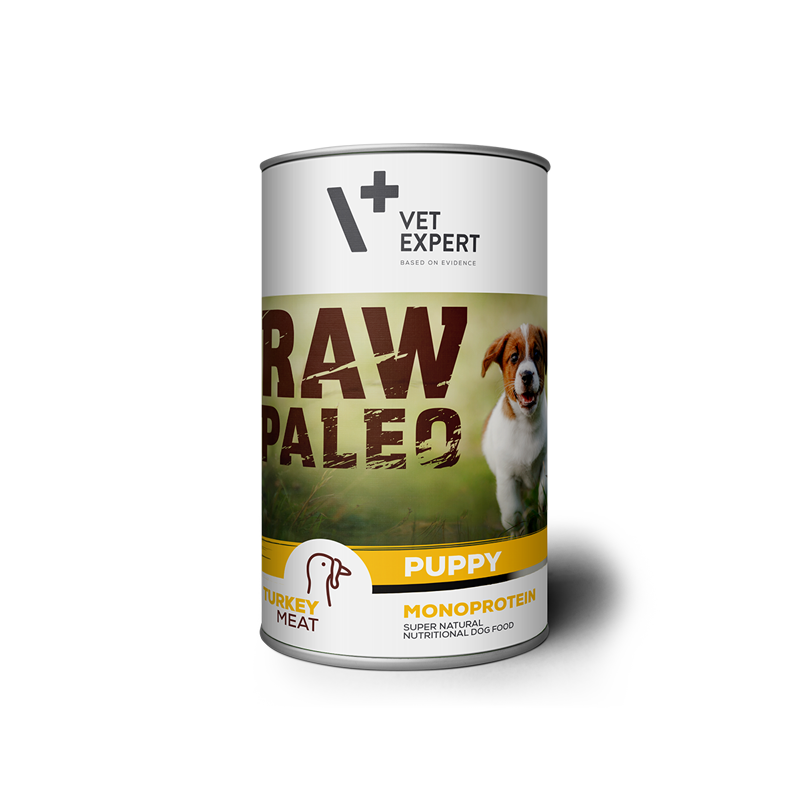 Raw Paleo Puppy konservai šuniukams su kalakutiena 6x400 g