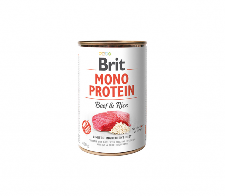 Brit Care konservai šunims Mono Protein Beef&Rice 6x400g