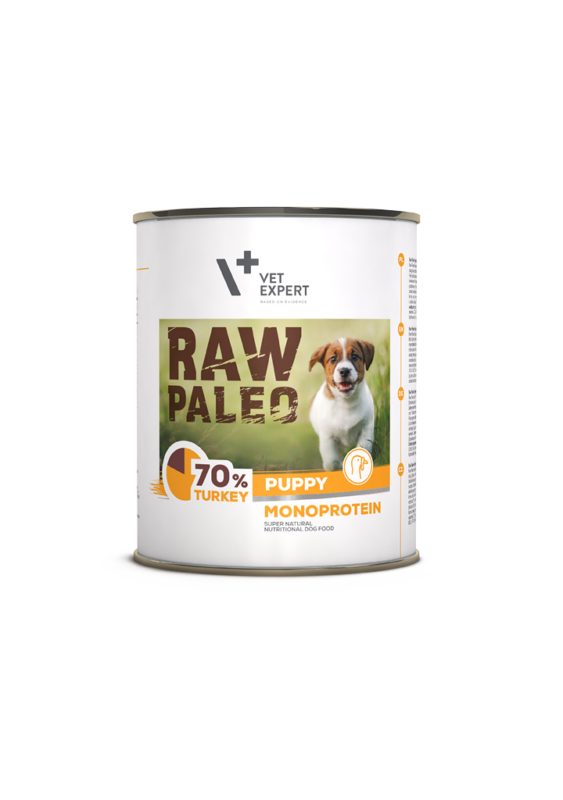 Raw Paleo Puppy konservai šuniukams su kalakutiena 6x800 g