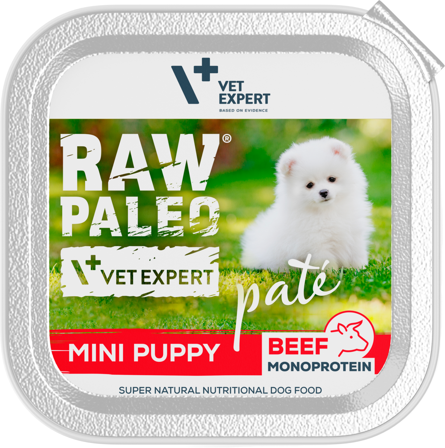 Raw Paleo Pate Mini Puppy paštetas šuniukams su jautiena 24x150g