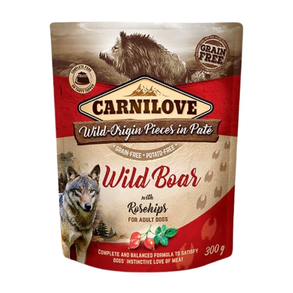 Carnilove Pate Wild Boar with Rosehips paštetas šunims su šerniena 300g