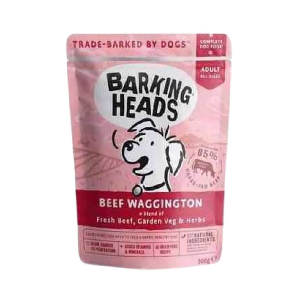 Barking Heads Beef Waggington konservai su jautiena šunims 300g x 10vnt.