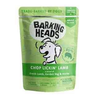 Barking Heads Chop Lickin' konservai su ėriena šunims 300g x 10vnt.