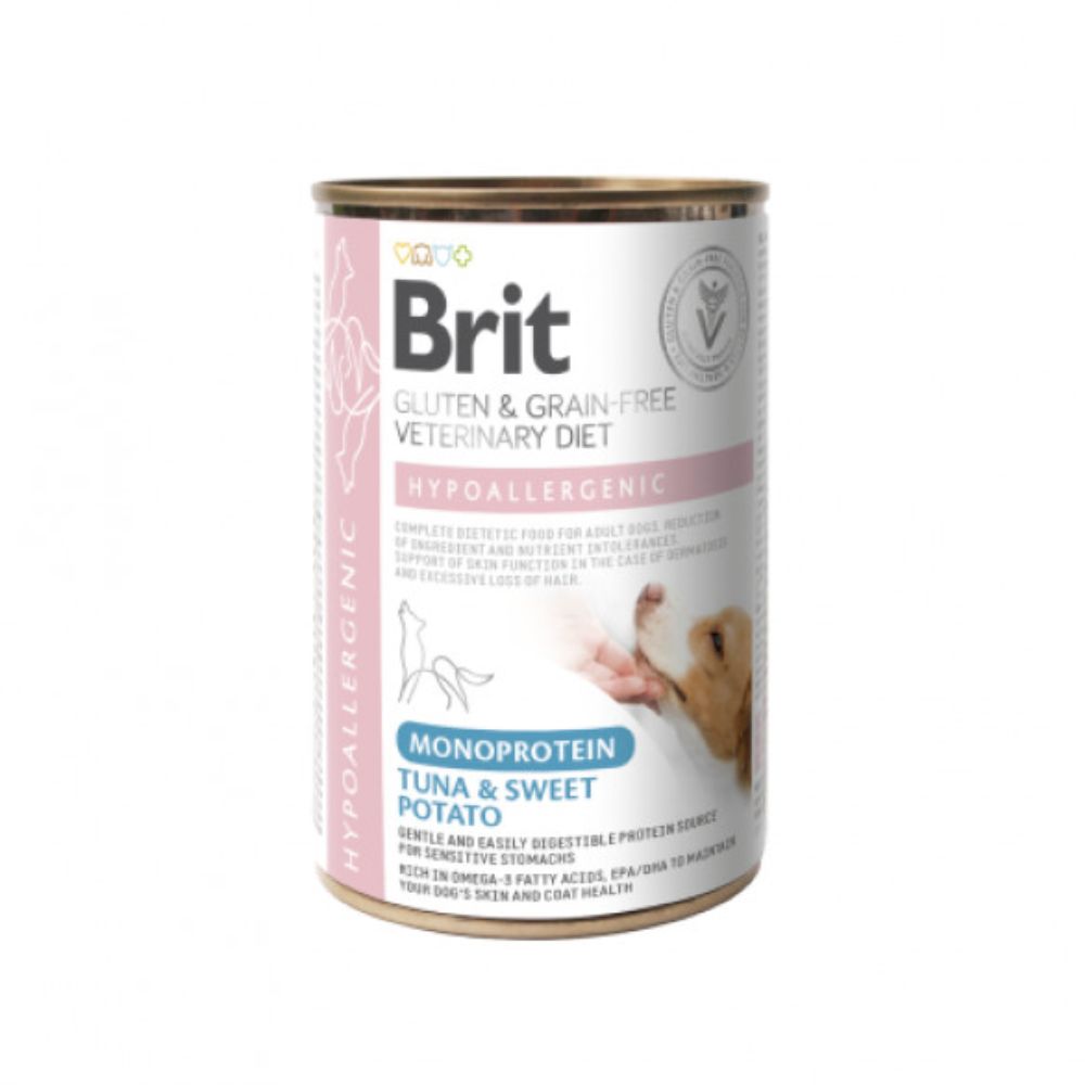 Brit GF Veterinary Diets Hypoallergenic Monoprotein Tuna konservai šunims, 400g