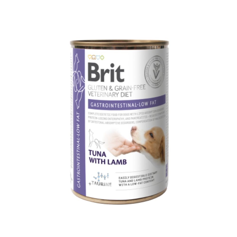 Brit GF Veterinary Diets Gastrointestinal Low Fat konservai šunims, 400g