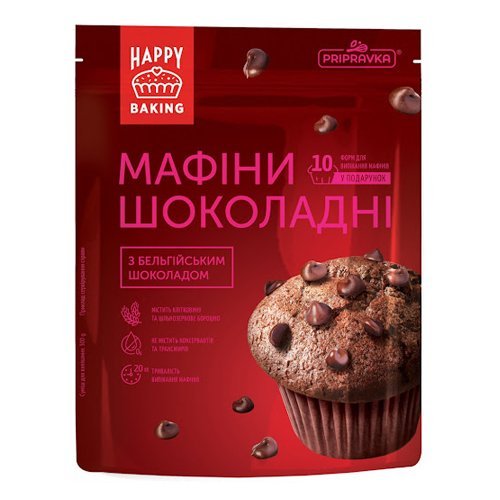 Kepimo mišinys su Belgišku šokoladu HAPPY BAKING, 300 g