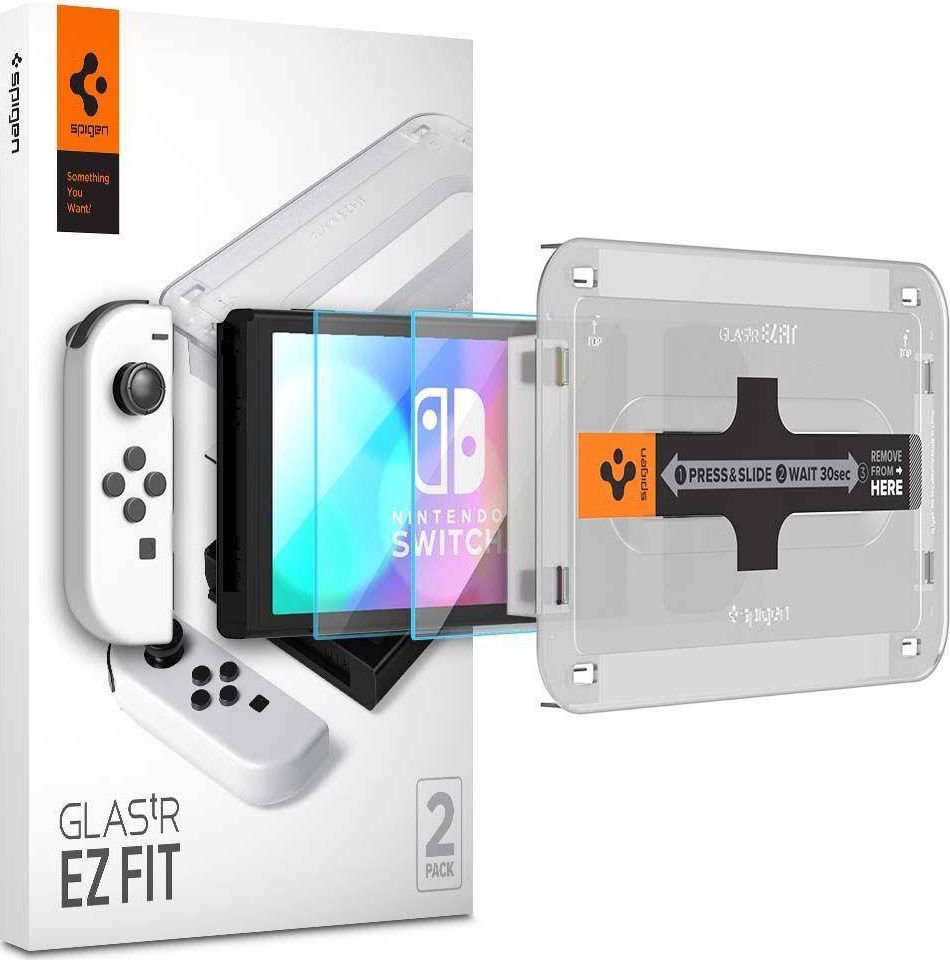 Spigen glass tempered to Nintendo Switch OLED 2pcs.