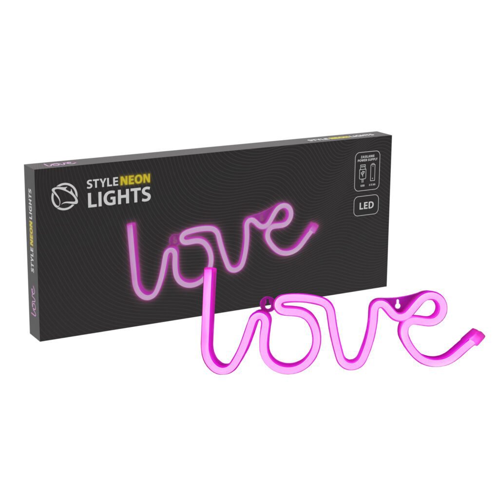 Manta SNL02PKT Style Neon Lights  LOVE Pink