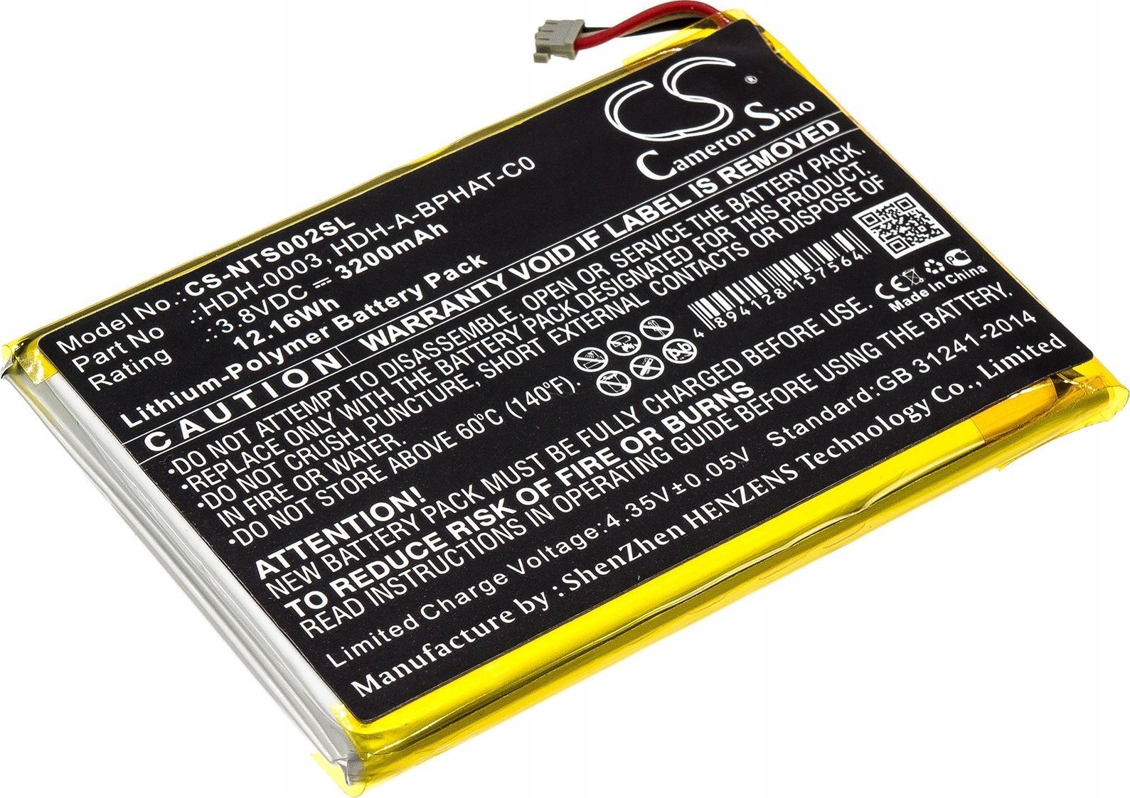 Cameron Sino Battery Battery Nintendo Switch Lite / Cs-nts002sl