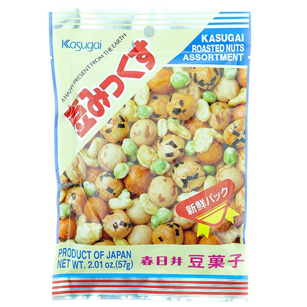 Japoniškas "Mame Mix" riešutų ir žirnių mišinys, 57g 77351