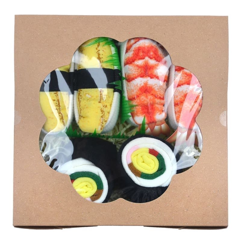 Kojinių rinkinys dovanų dėžutėje”Gift Box Sushi”, 3 poros