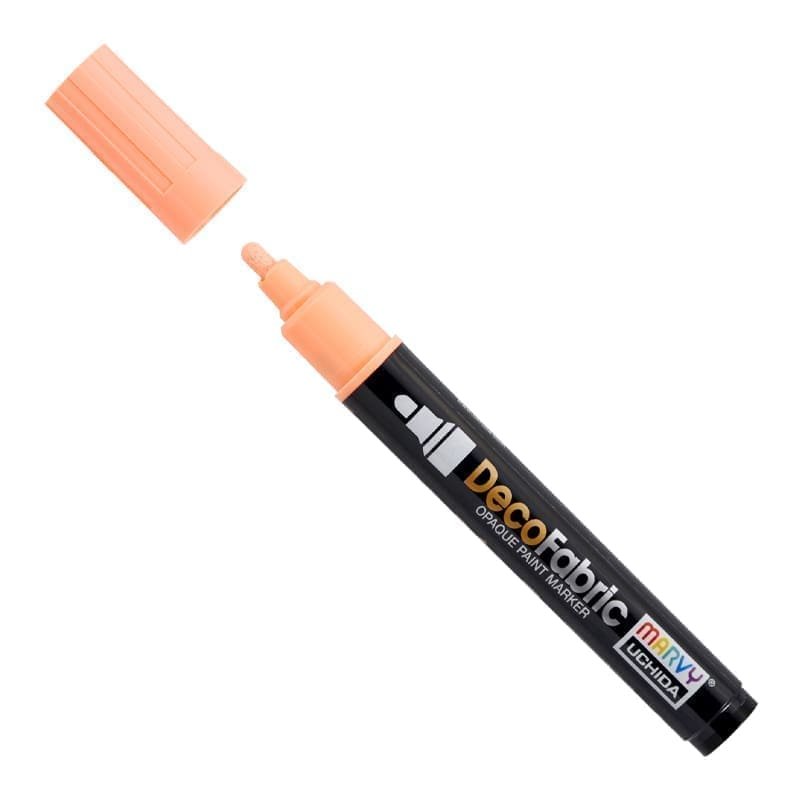 Markeris įvairių atspalvių tekstilės dekoravimui Marvy DecoFabric Marker #223 FLUO. ORANGE, 1 vnt.