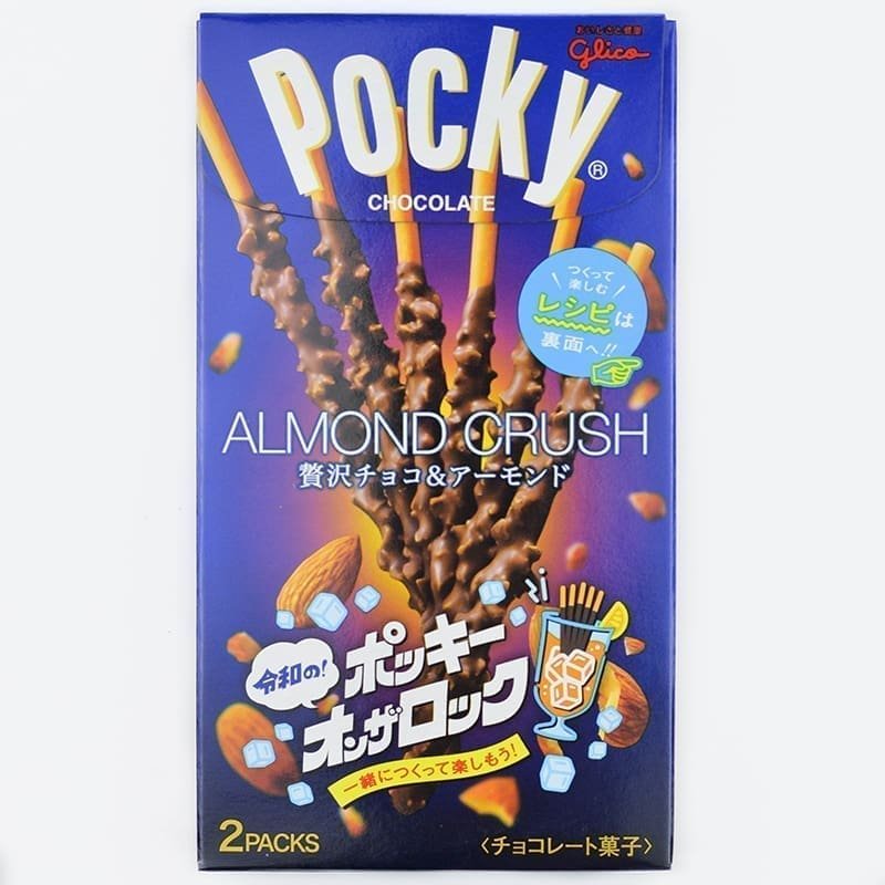 Lazdelės „Pocky Glico” su šokolado ir traškių migdolų glaistu, 75,4 g