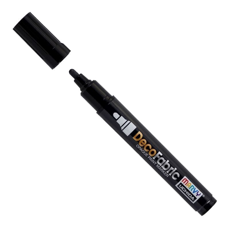 Markeris įvairių atspalvių tekstilės dekoravimui Marvy DecoFabric Marker #223 Black, 1 vnt.