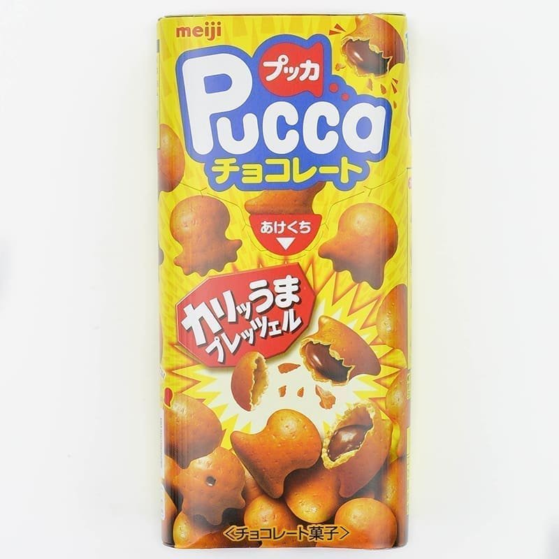 Šokoladiniai sausainiai „Meiji Pucca Chocolate”, 43g