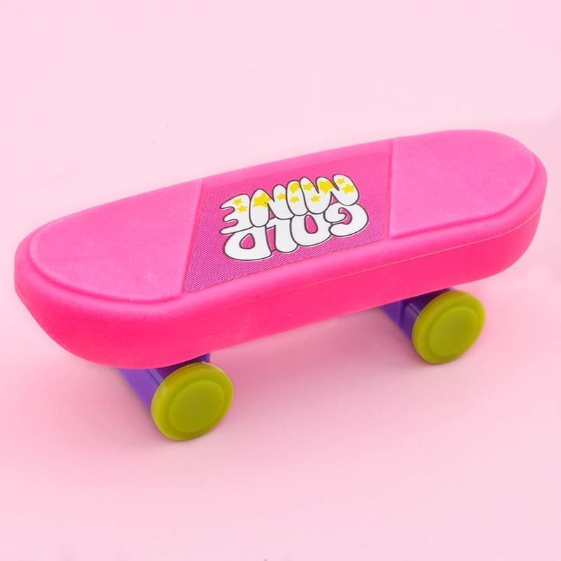 IWAKO trintukas- dėlionė „Skateboard” Pink