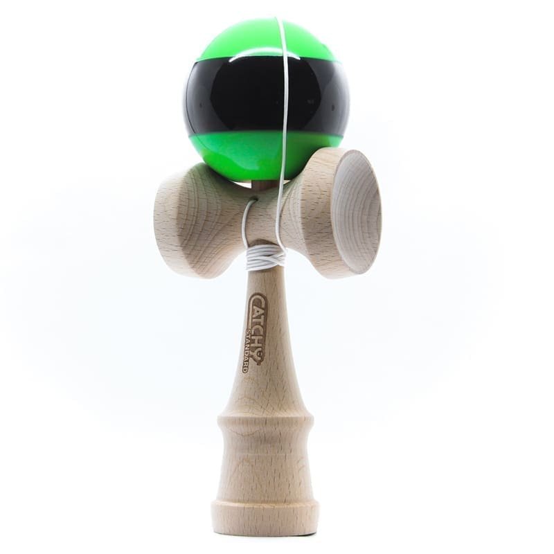 Klasikinis japoniškas žaidimas Kendama, žalia/juoda YO51465