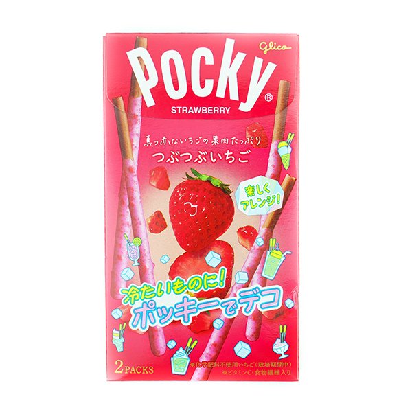 Lazdelės "Pocky Tsubu Tsubu Ichigo" su braškiniu glaistu, 55g 72064