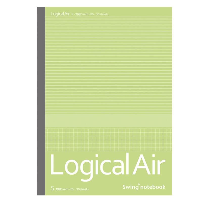 Lengvas sąsiuvinis „Logical AIR S” B5, langeliais, žalias B576S