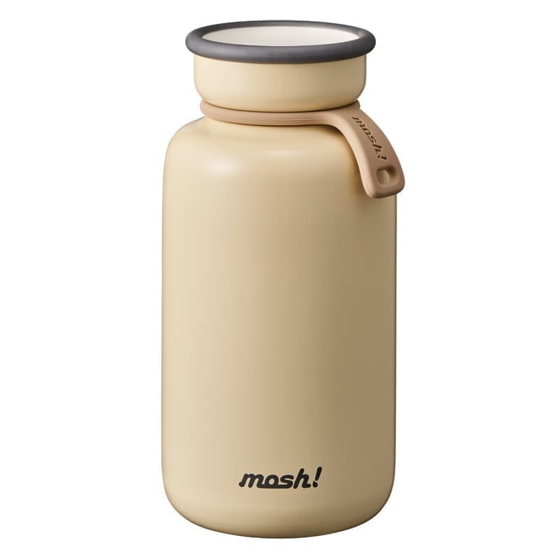 Nerūdijančio plieno retro stiliaus termosinė gertuvė „Mosh ! BOTTLE LATTE”, 450 ml Ivory