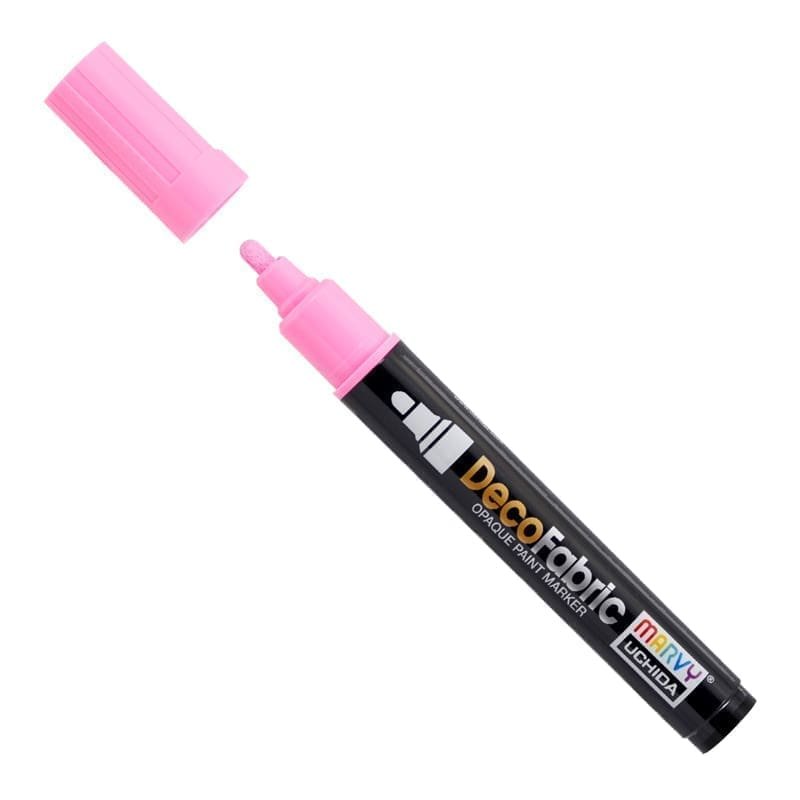 Markeris įvairių atspalvių tekstilės dekoravimui Marvy DecoFabric Marker #223 FLUO. PINK, 1 vnt.