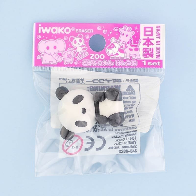 IWAKO trintukas- dėlionė „Big Sitting Panda” White, ERBDOU039