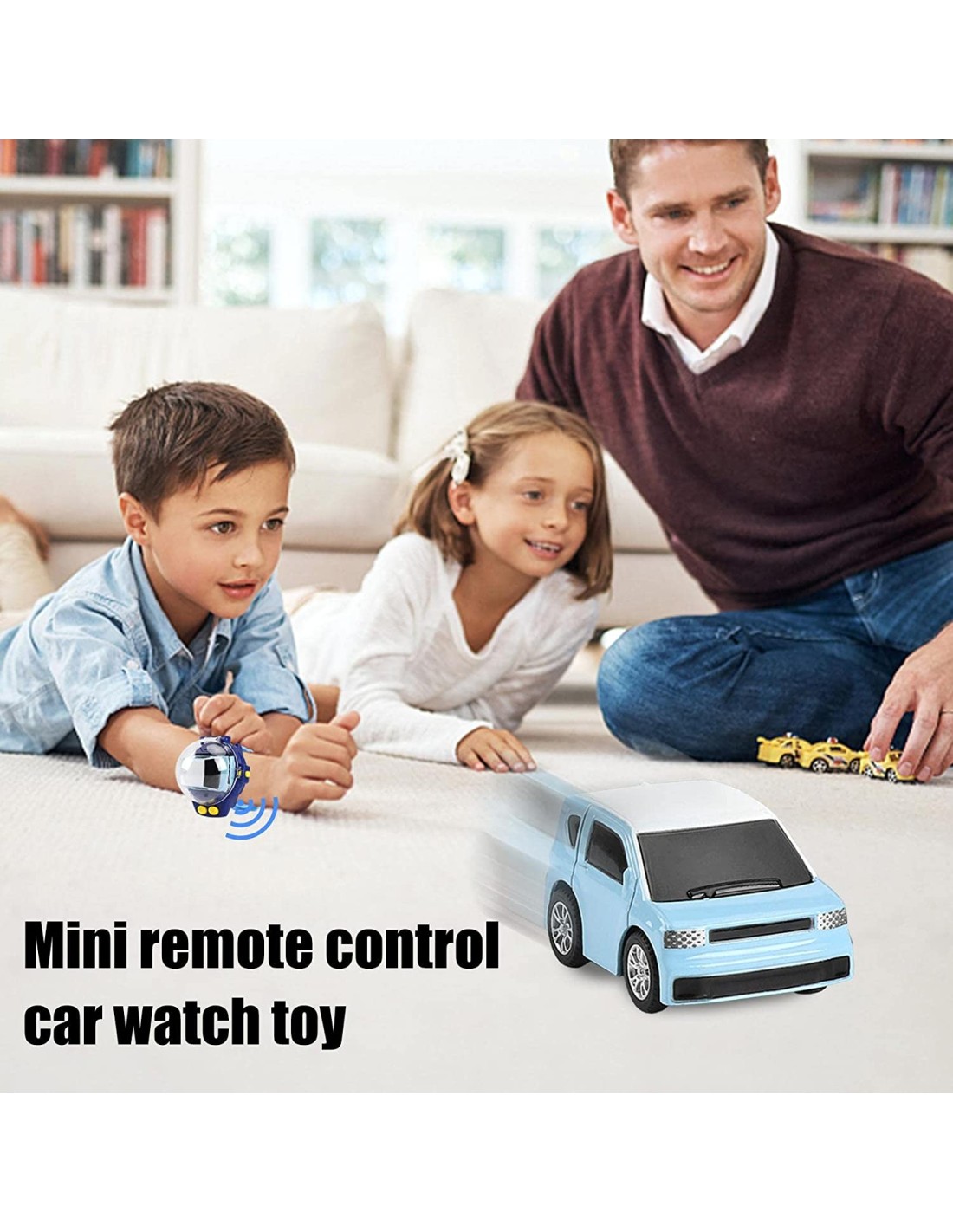 Mini  mašina,  laikrodis valdymo pultas, mėlyna spalva