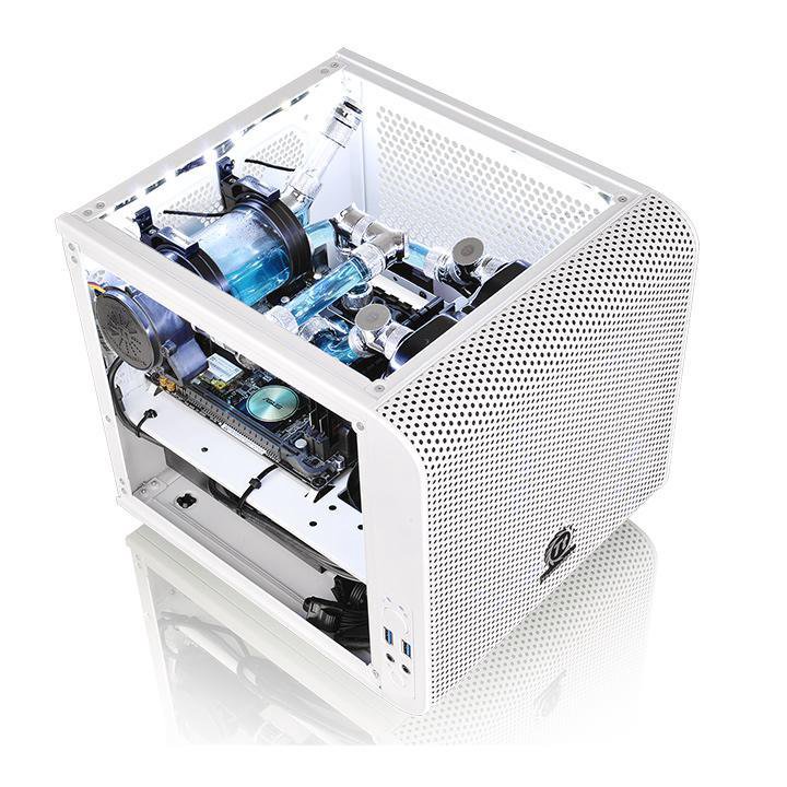 Korpusas Thermaltake  mini-ITX case Core V1 Snow  USB 3.0 x 2, Mic x1, Spk x1, White, Mini-Tower, Po