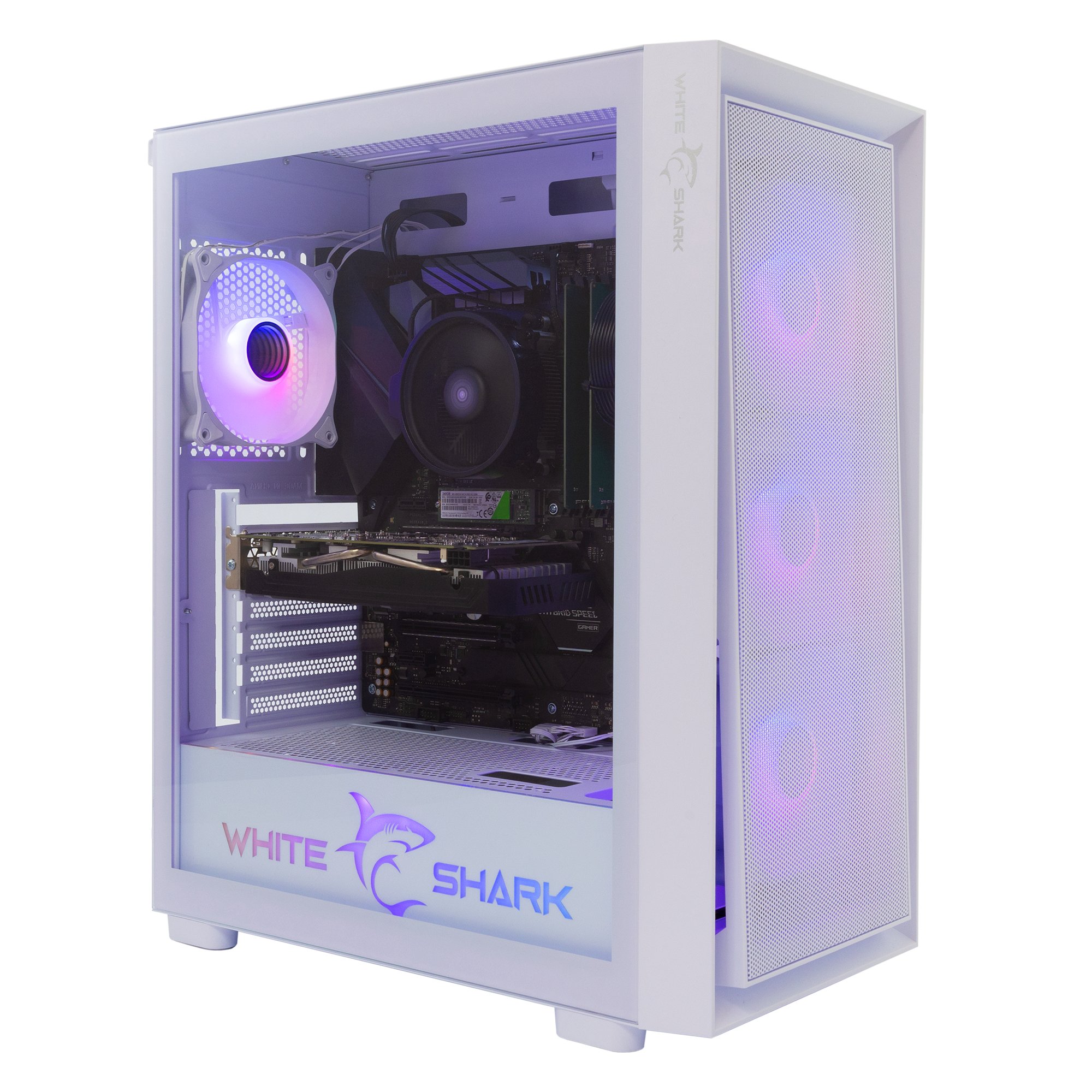 White Shark GCC-2401 Warhead-3 White 4 Fans 12cm RGB