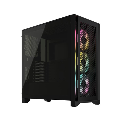 Korpusas Corsair  Tempered Glass PC Case  iCUE 4000D RGB AIRFLOW  Side window  Black  Mid-Tower