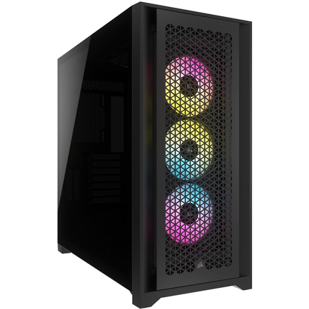 Korpusas Corsair  Tempered Glass PC Case  iCUE 5000D RGB AIRFLOW  Side window  Black  Mid-Tower