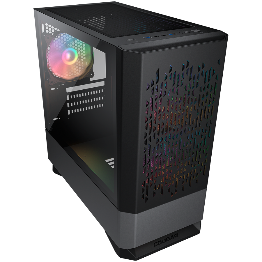 COUGAR  MG140 Air RGB Black  PC Case  Mini Tower / Air Vents Front Panel