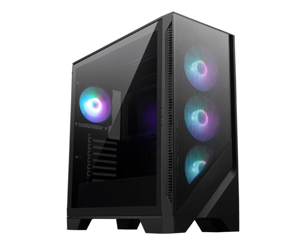 Korpusas MSI PC Case  MAG FORGE 321R AIRFLOW  Side window  Black  Mid-Tower  Power supply inclu