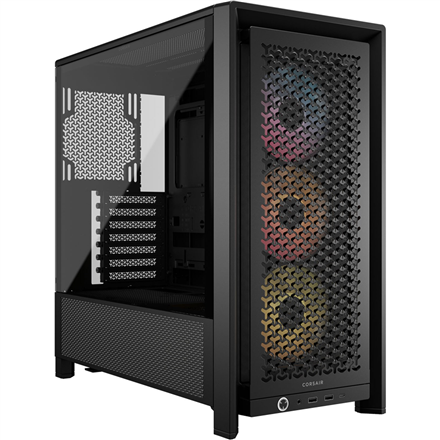 Korpusas Corsair PC Case  Frame 4000D RS ARGB Modular  Black  Mid-Tower  Power supply included N