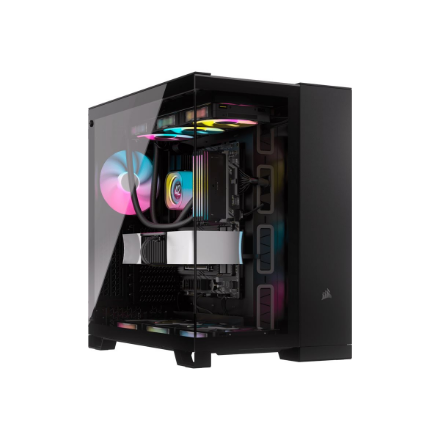 Korpusas Corsair Dual Chamber PC Case  6500X  Black/Obsidian Aluminum  Mid-Tower  Power supply i