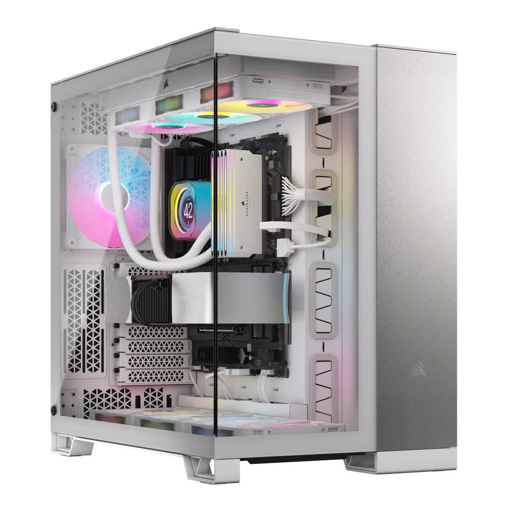 Corsair CC-9011285-WW kompiuterio korpusas „Midi Tower“ Pilka, Balta