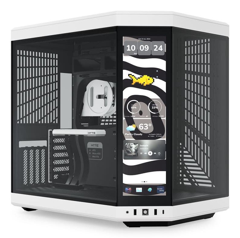 HYTE Y70 Touch „Midi Tower“ Juoda, Balta