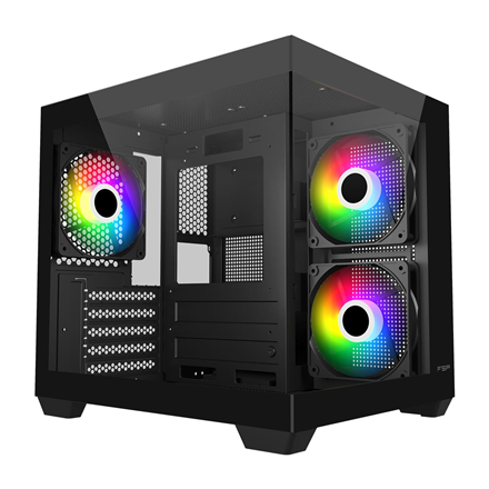 Korpusas Fortron Case  S140-BA  Black  Mini-ITX, uATX(M-ATX)  Power supply included No