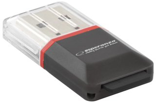 Kortelių skaitytuvas Esperanza MicroSD EA134KJuodasUSB2.0(MicroSD Pen Drive)