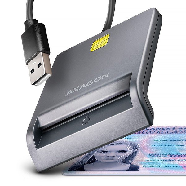 AXAGON CRE-SM3T USB Smart card FlatReader