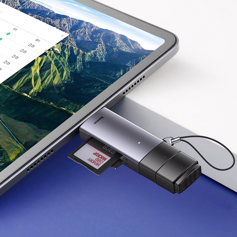 Atminties kortelių micro SD, SD skaitytuvas USB-A / USB-C (USB 3.0)