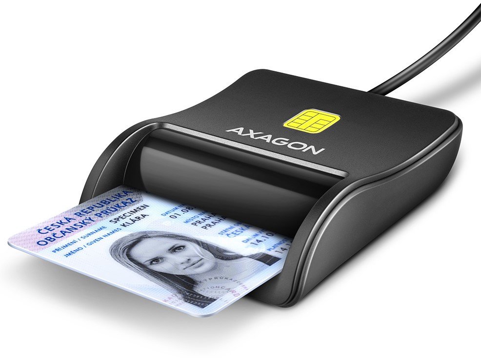 Kortelių skaitytvas Axagon CRE-SM3N smart card reader