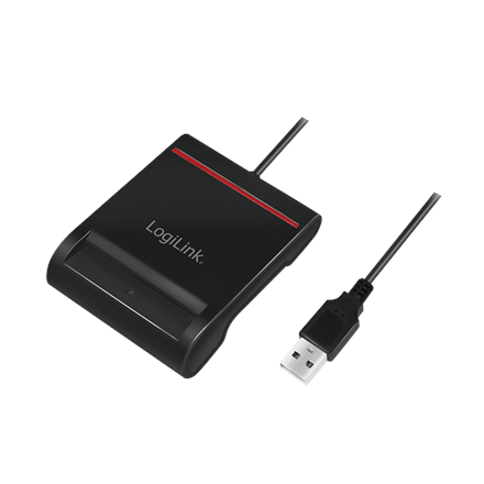 Kort.skaitytuvas Logilink USB 2.0 for smart ID CR0047 Black