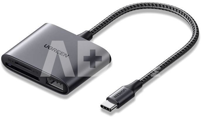 USB-C Card Reader + USB, UGREEN CM387 (black)