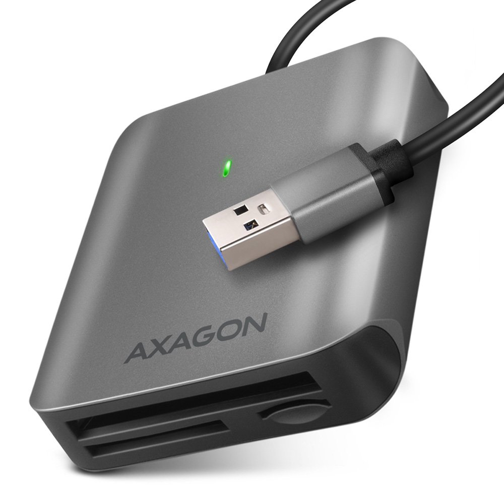 Kortelių skaitytuvas Axagon Aluminum high-speed USB-A 3.2 Gen 1