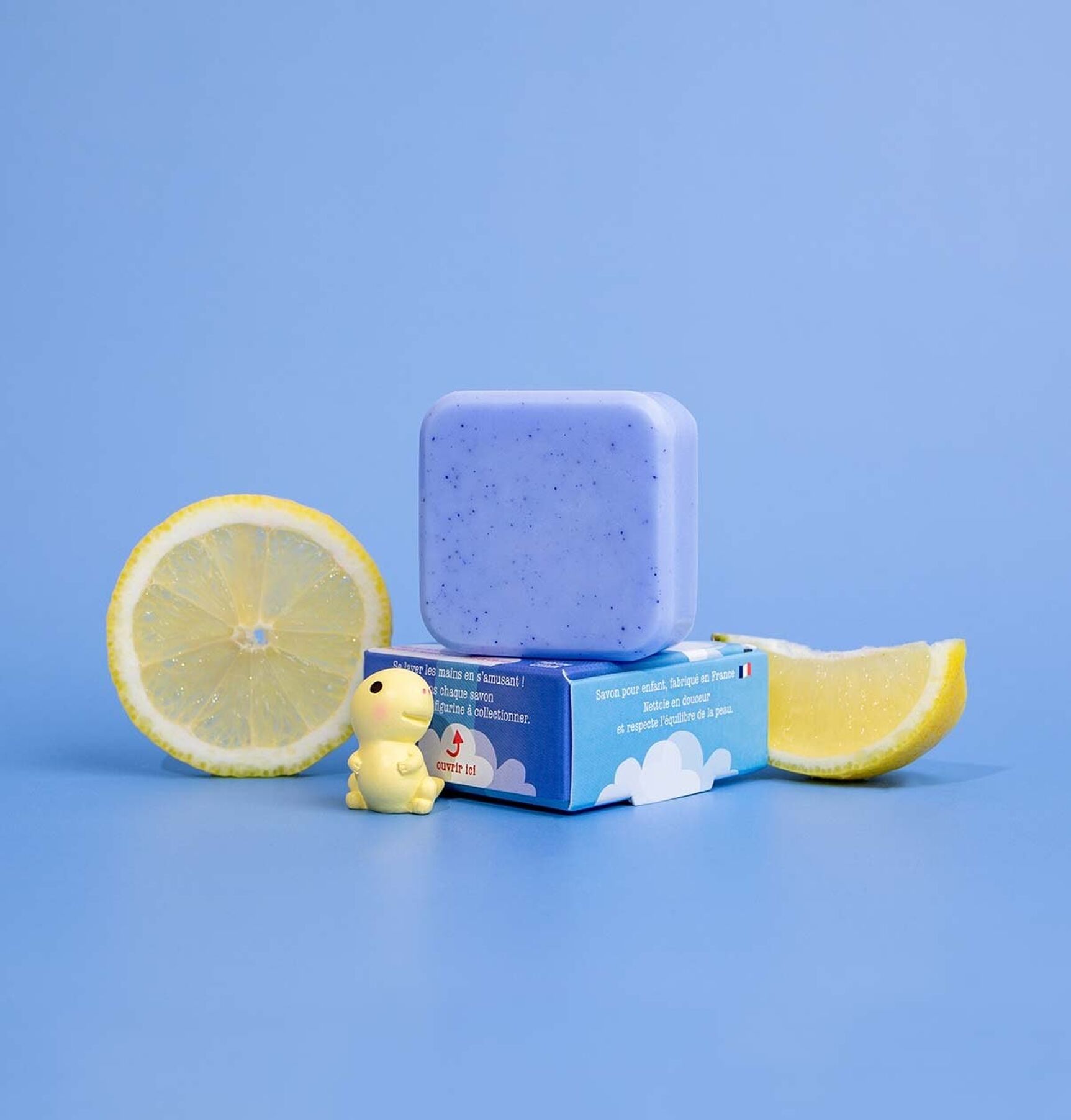 Kindy Soap - muilas vaikams su staigmena - Kindy Mini Blue Savon-surprise pour enfant