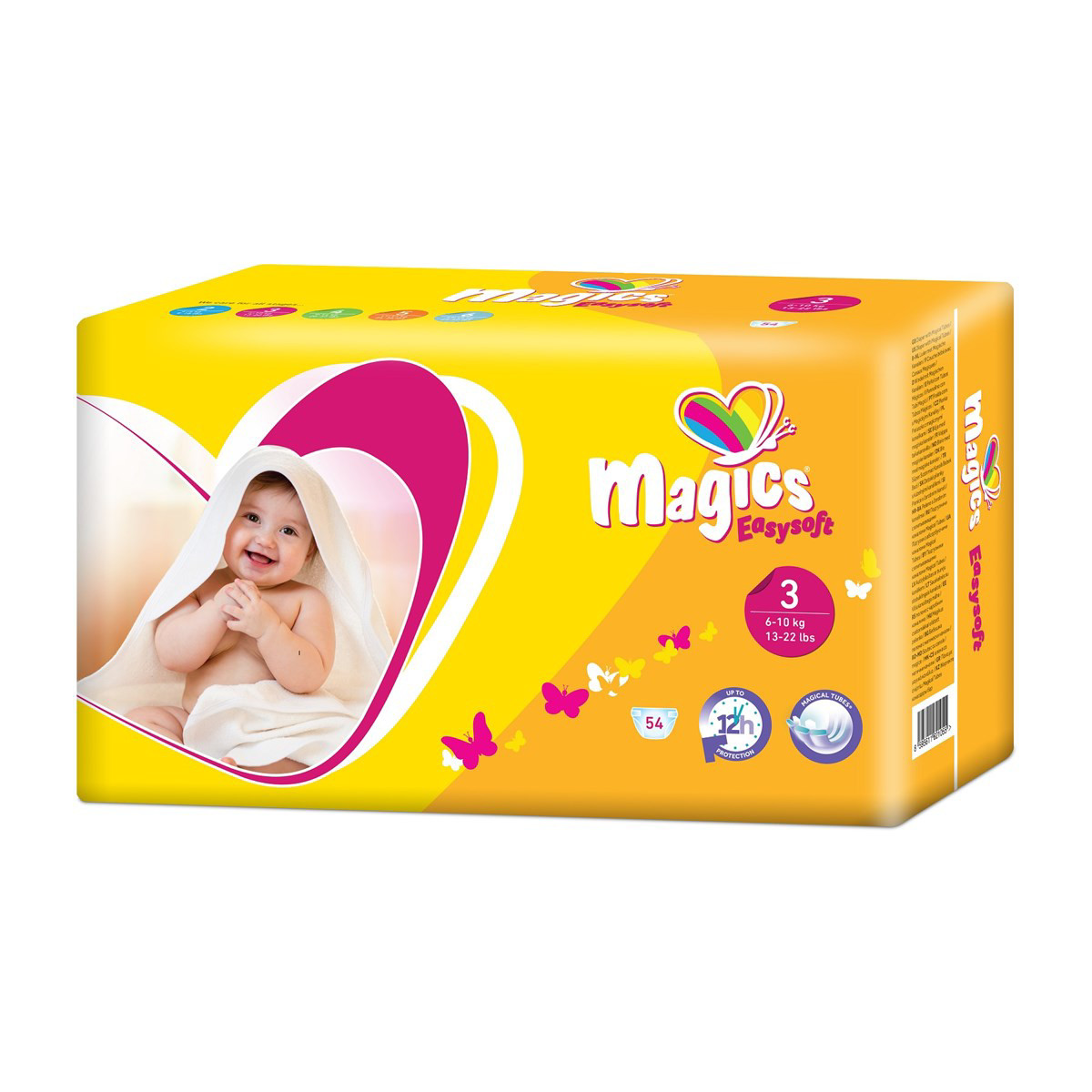 MAGICS EASYSOFT sauskelnės MIDI, 6-10 kg, 54 vnt.