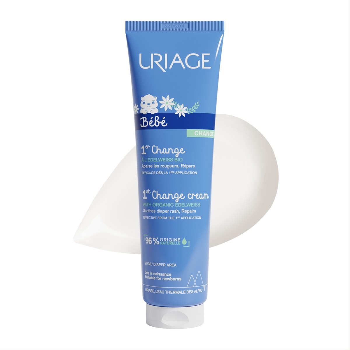 URIAGE BABY 1ER CHANGE, kremas nuo vystyklų dermatito, 100ml
